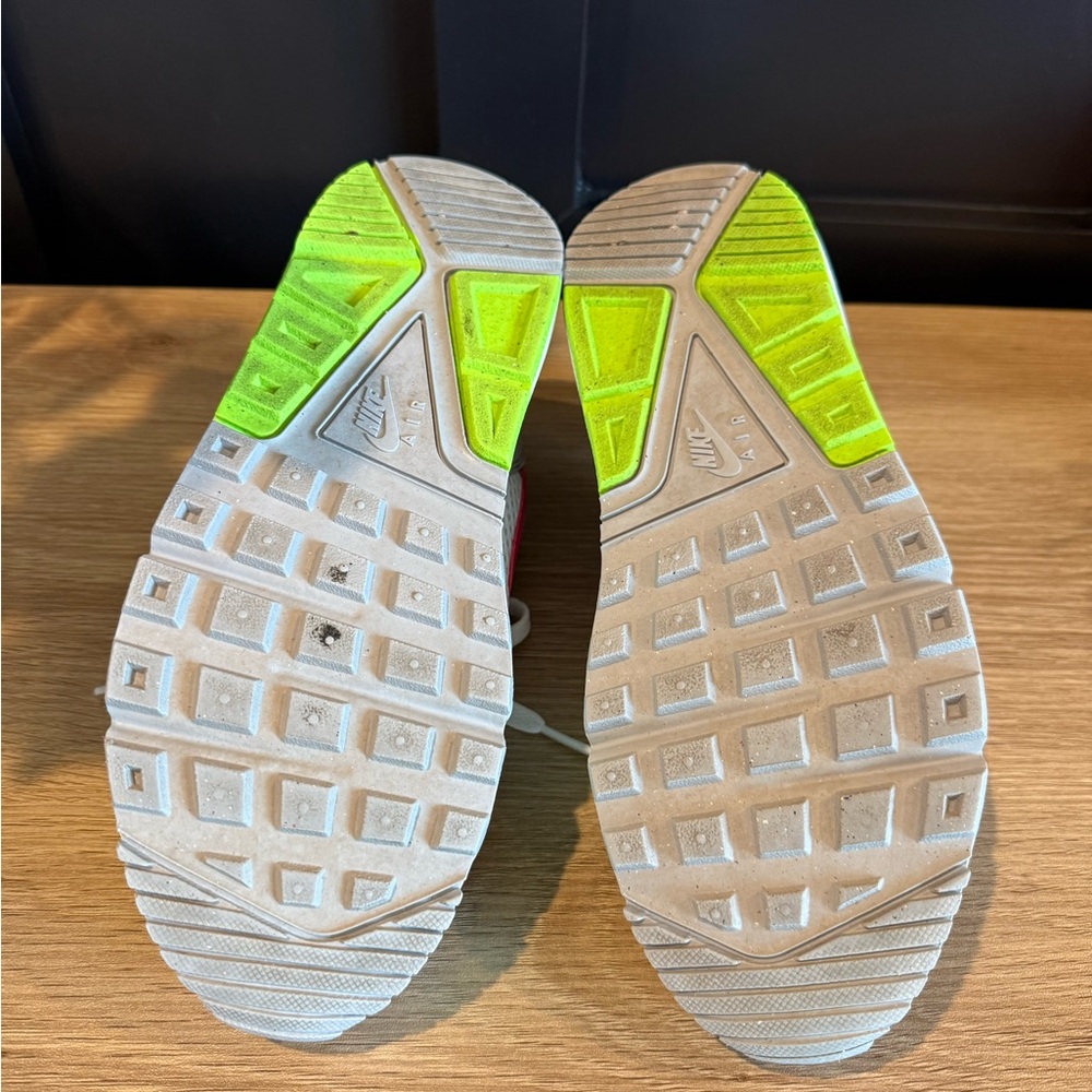 Nike Air Max Sneakers White Gray Neon Green Pink Women’s Size 8 - Picture 7 of 7